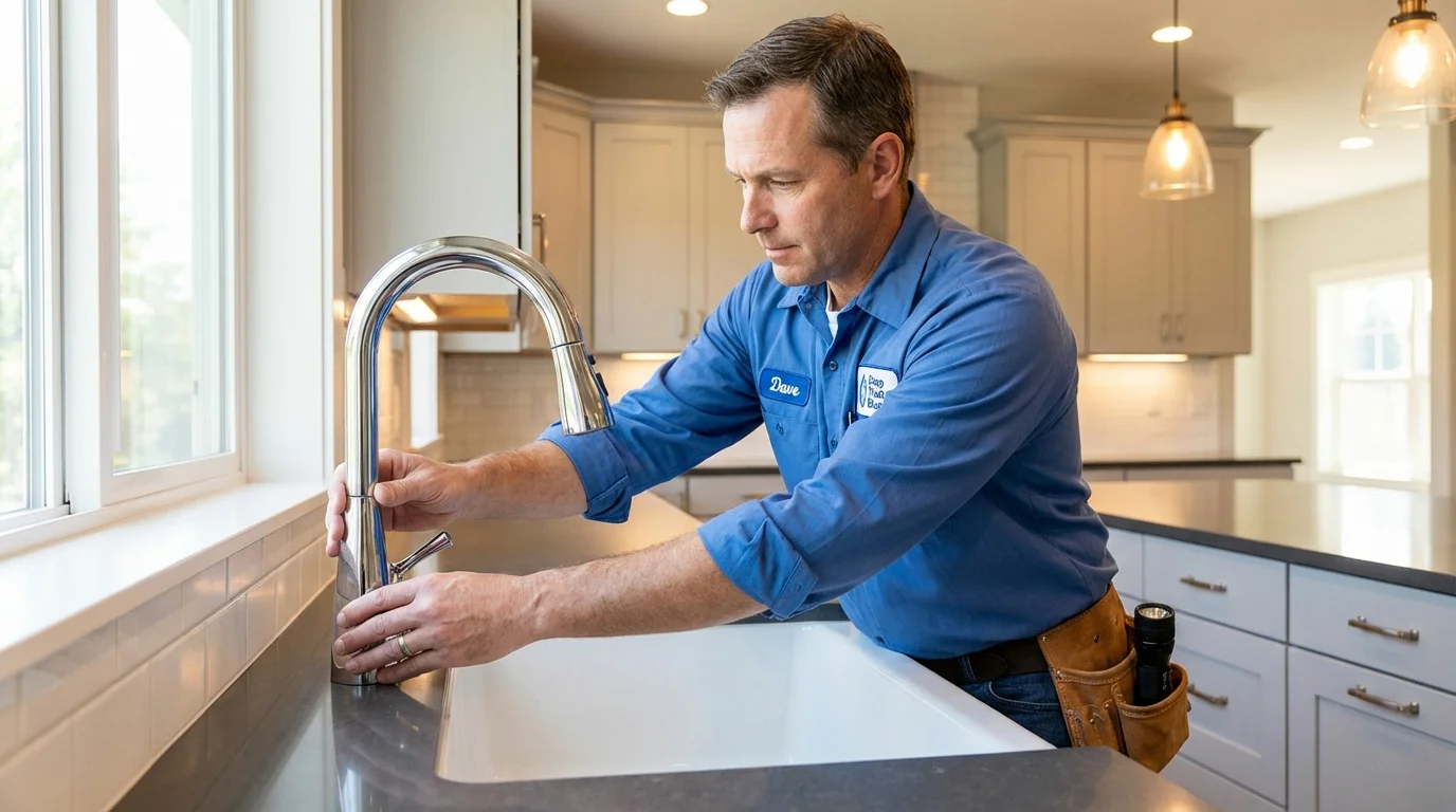 Kitchen faucet installation by Johns Plumbing LLC in Harrington Park